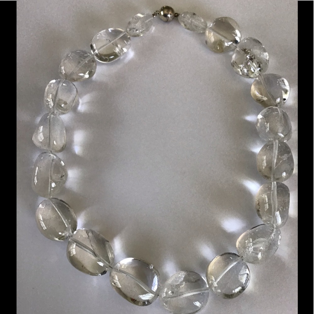 Massive Glowing Rock Quartz Necklace 195 Grams